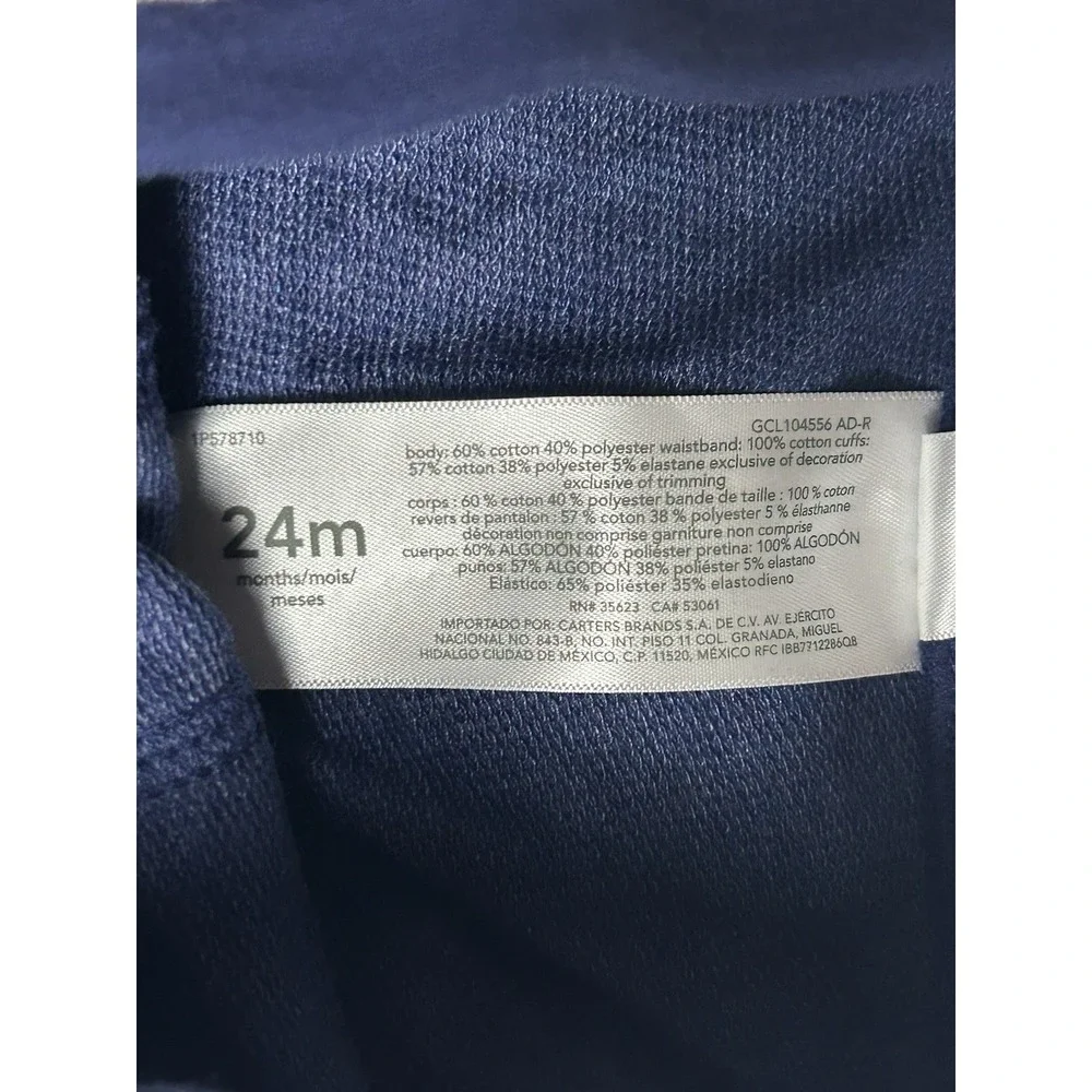 Carter's Boy‎ Drawstring Joggers Sz 24 Months Blue NWT